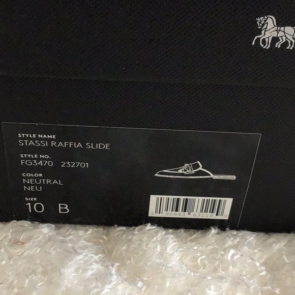 - Sz 11B Coach Stassi Metallic Raffia slide..NWB. - Picture 2 of 6